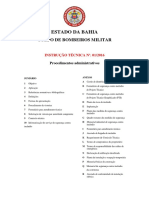 INSTRUÇÃO TÉCNICA Nº. 01-2016 - Procedimentos Administrativos