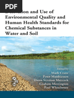 Derivation and Use of Environmental Quality and Human Health Standards for Chemical Substances in Water and Soil