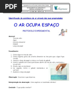 Protocolo "O Ar Ocupa Espaço"