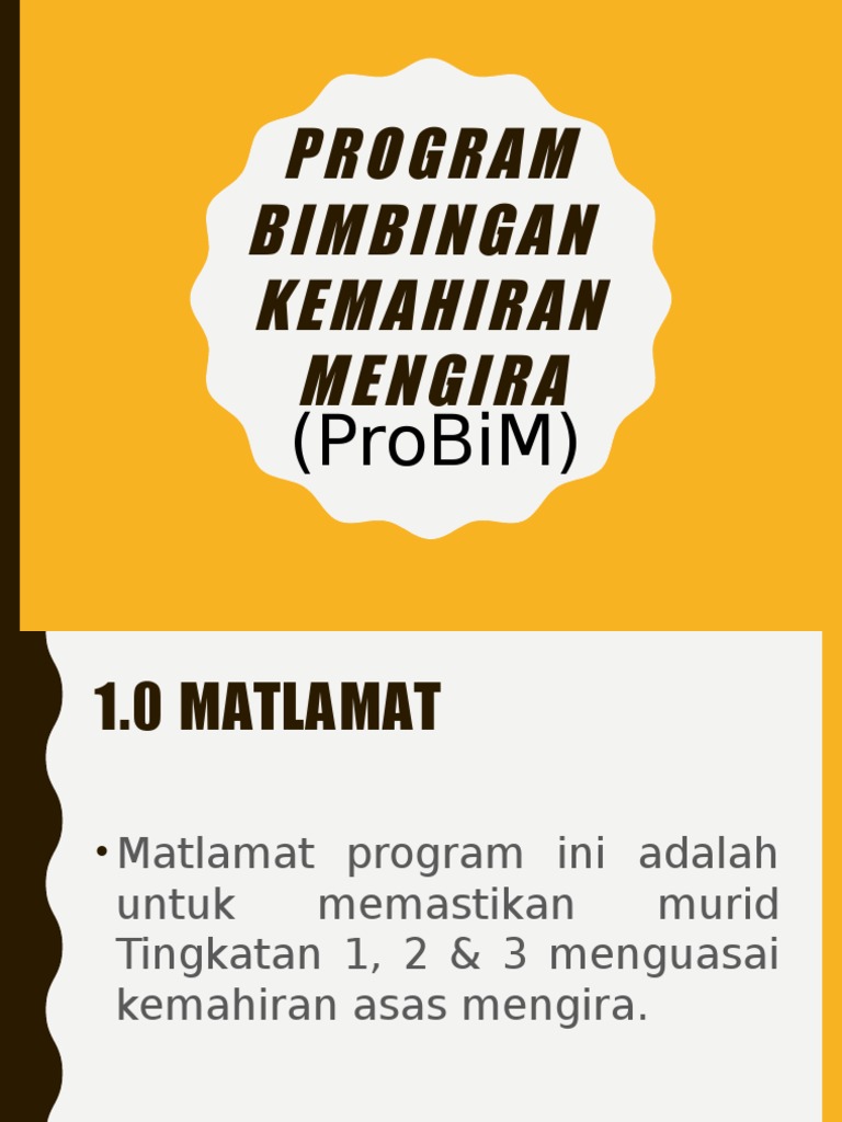 Program Bimbingan Kemahiran Mengira | PDF
