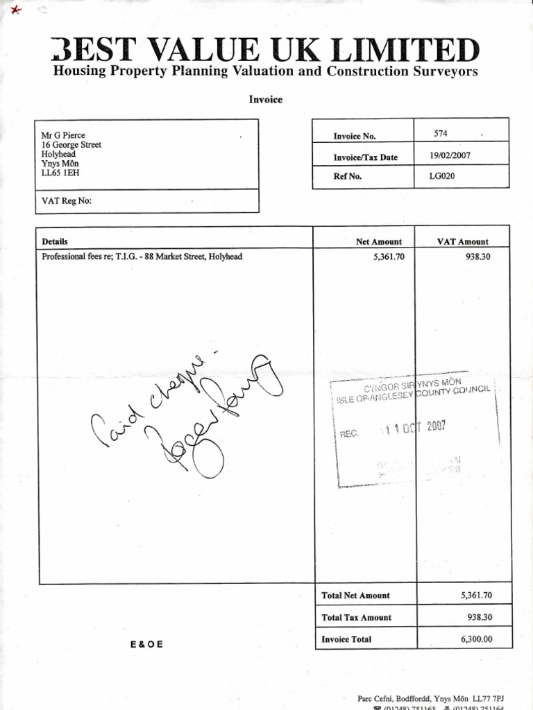 Invoice for Property Valuation Services | PDF | Invoice | Business ...
