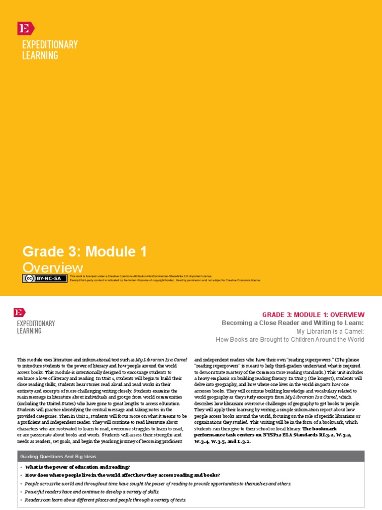Grade 3: Module 1 | PDF | Educational Assessment | Narration