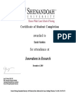 Certificate For Research Summit