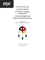 Lakota-English Language Dictionary | PDF | Lakota People
