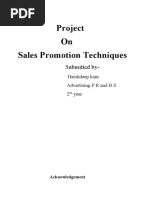 Download Sales Promotion Project by hwalia SN30942076 doc pdf