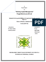 "Working Capital Management" Pragati Electrocom (P) LTD