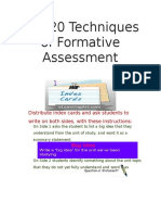 The 20 Techniques of Formative Assessment