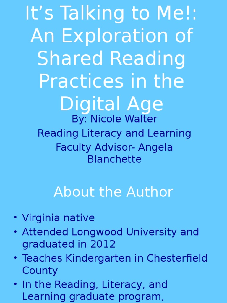 Shared Reading in the Digital Age | PDF | Reading (Process) | Reading ...