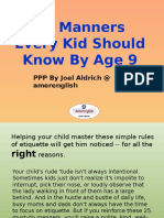 25 Manners Every Kid Should Know by Age 9: PPP by Joel Aldrich at Amerenglish