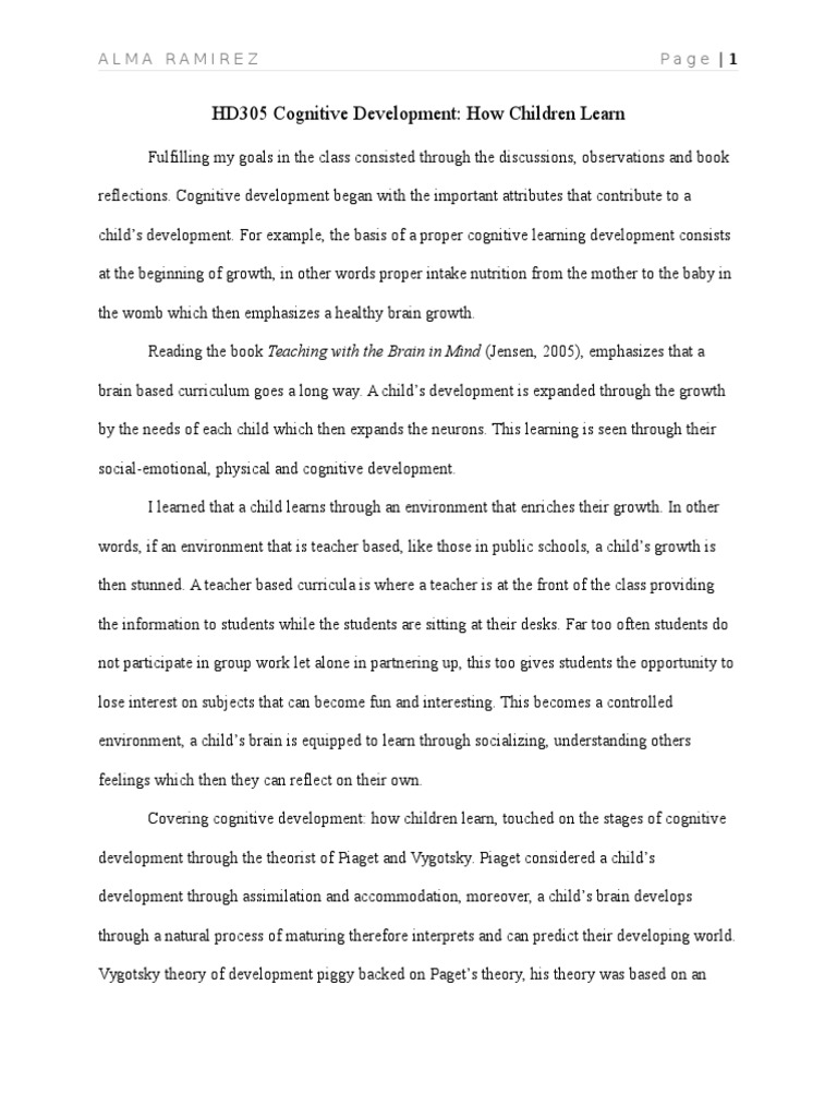Cognitive Development in Children | PDF | Cognitive Development | Child ...