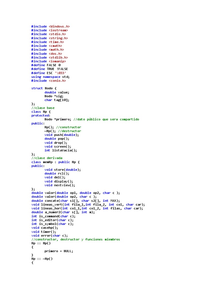 Calculadora com Memória em C++ | PDF | C ++ | Notação