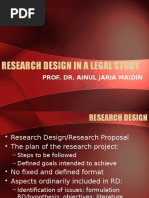 Research Design in A Legal Study