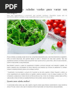 7 Opções de Saladas Verdes Para Variar Seu Cardápio