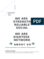 We Are Strength Reliable Social We Are Eightee8 Network: About Us