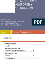 Petroquímicos en El Transporte y Construcción