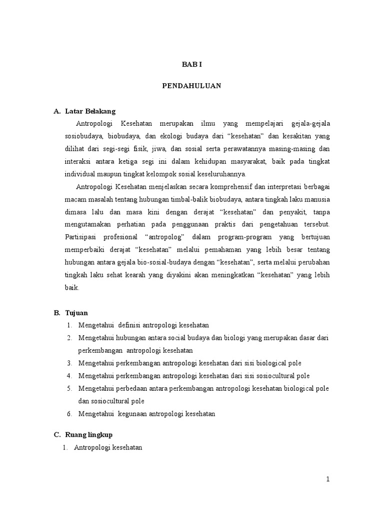 Makalah Antropologi Kesehatan