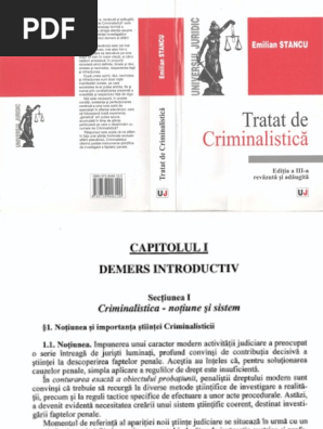 Criminalistica Emilian Stancu Pdf