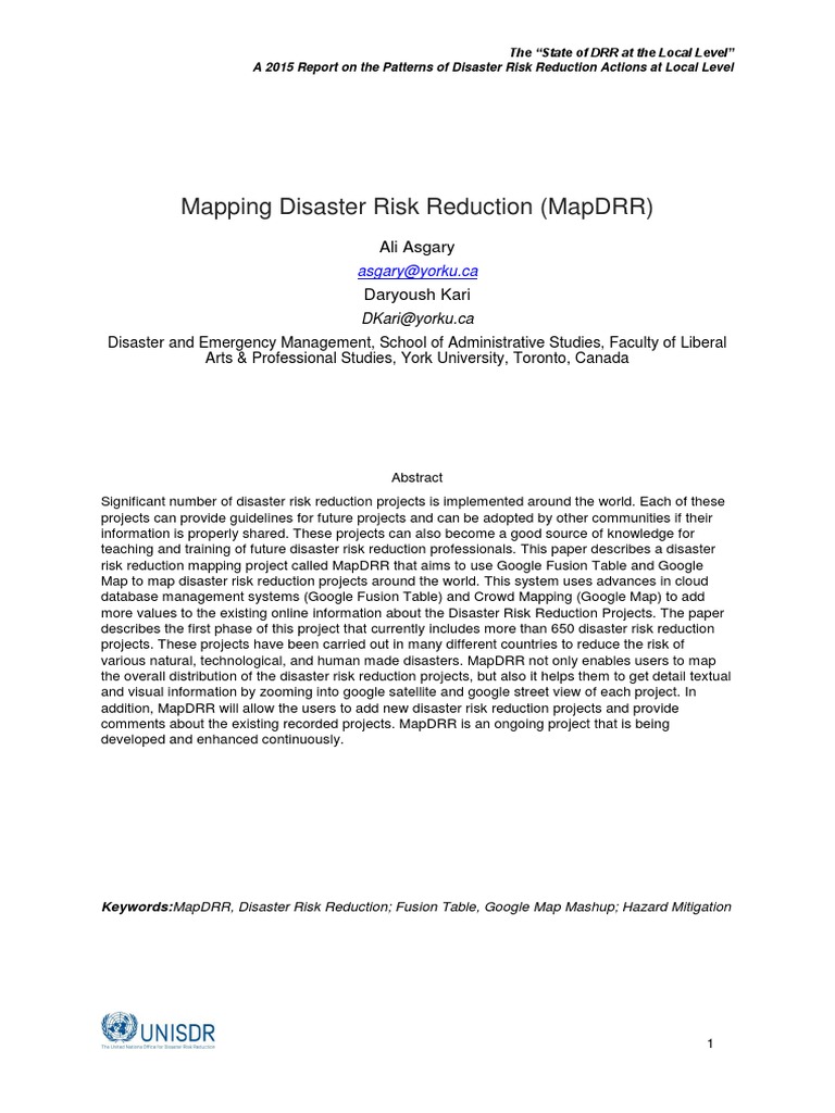 Local Disaster Risk Reduction Mapping | PDF | Disaster And Accident ...