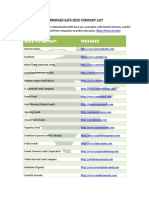 Farmwars Safe Seed Company List