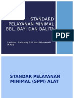 Standard Pelayanan Minimal BBL, Bayi Dan Balita