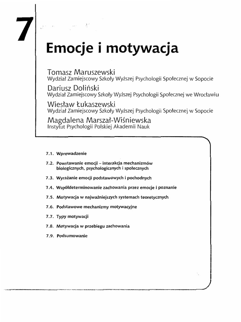 Emocje I Motywacja Strelau Dolinski Pdf