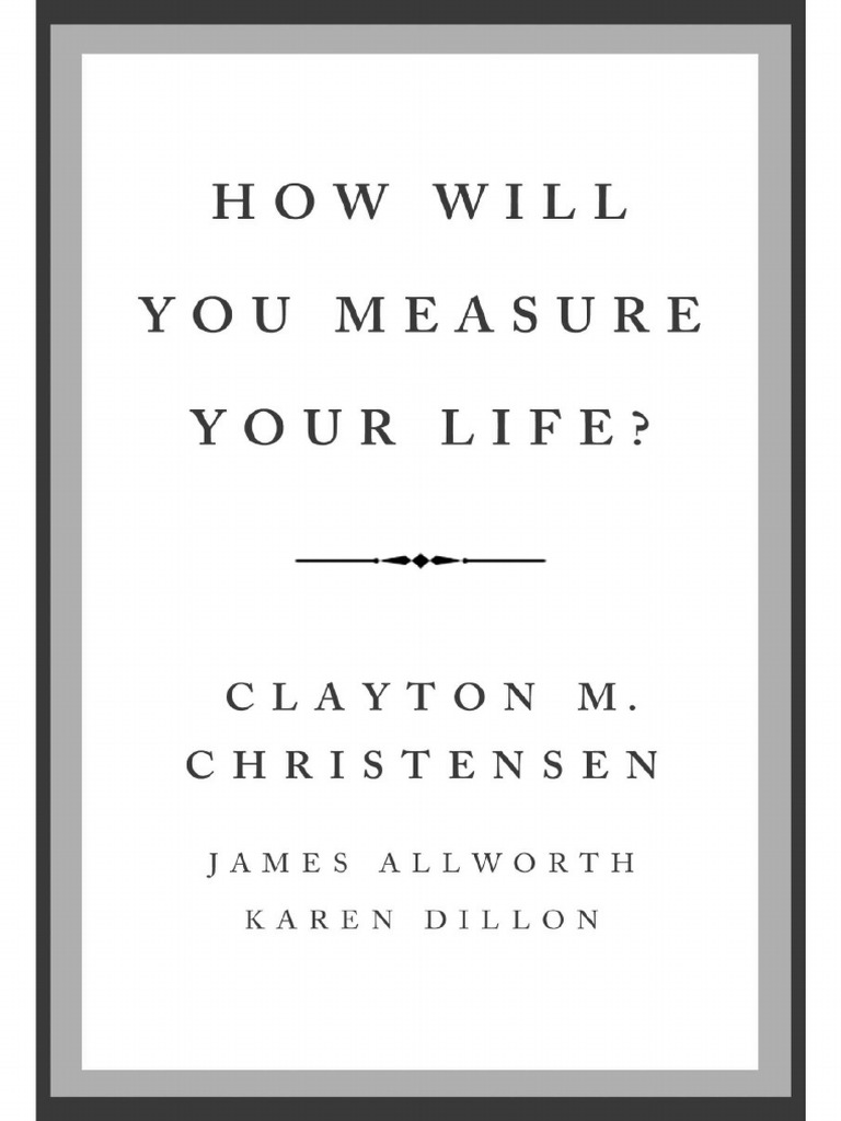 How Will You Measure Your Life? PDF Free Download