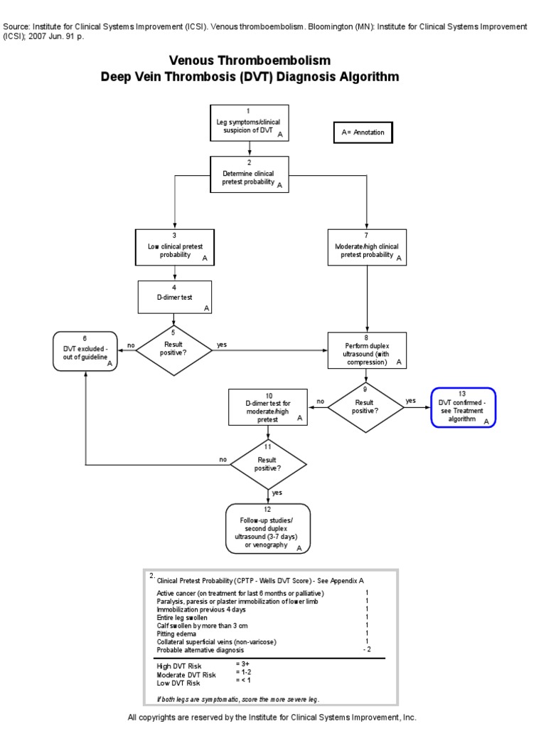 DVT Algoritma | PDF | Rtt | Angiology