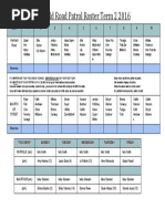 Road Patrol Roster (Term 2)