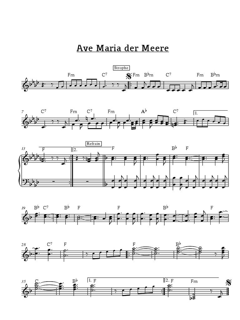 Ave Maria Der Meere | PDF