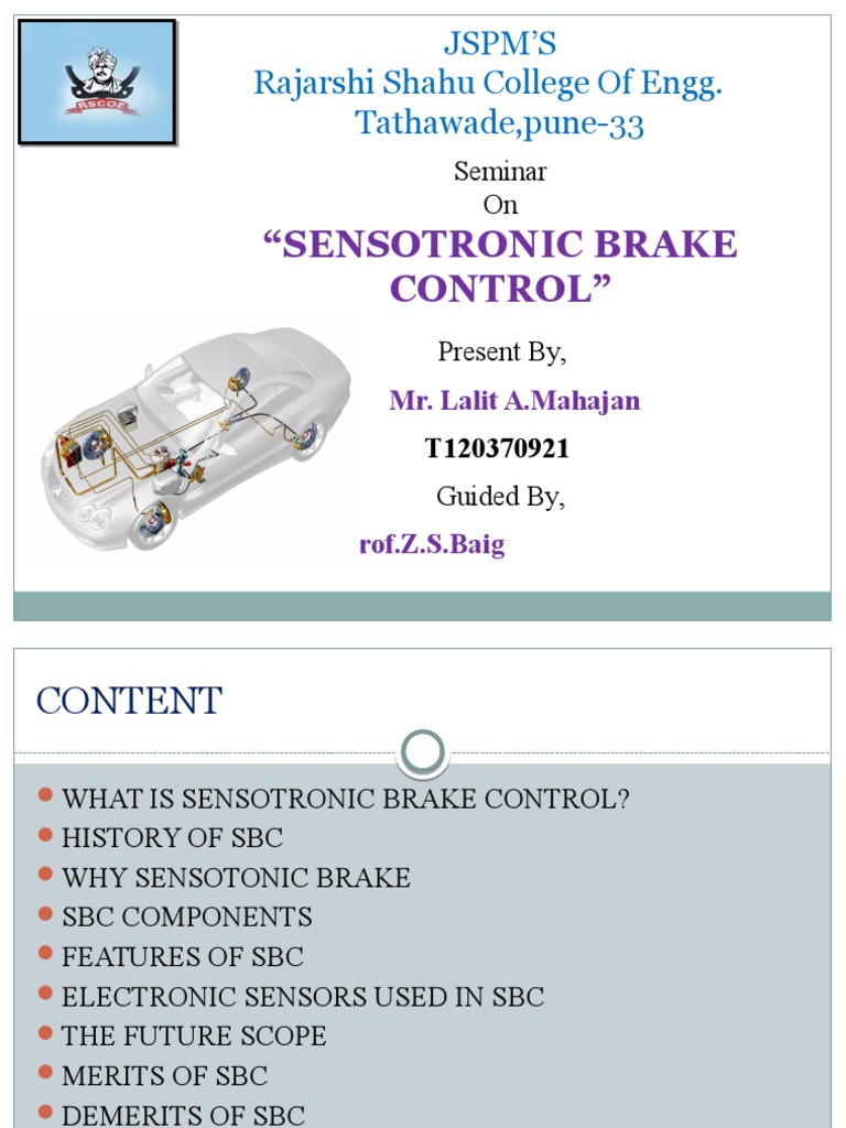 An Overview of Sensotronic Brake Control: Components, Features, Sensors ...