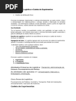 Logística e Cadeia de Suprimentos Resumo