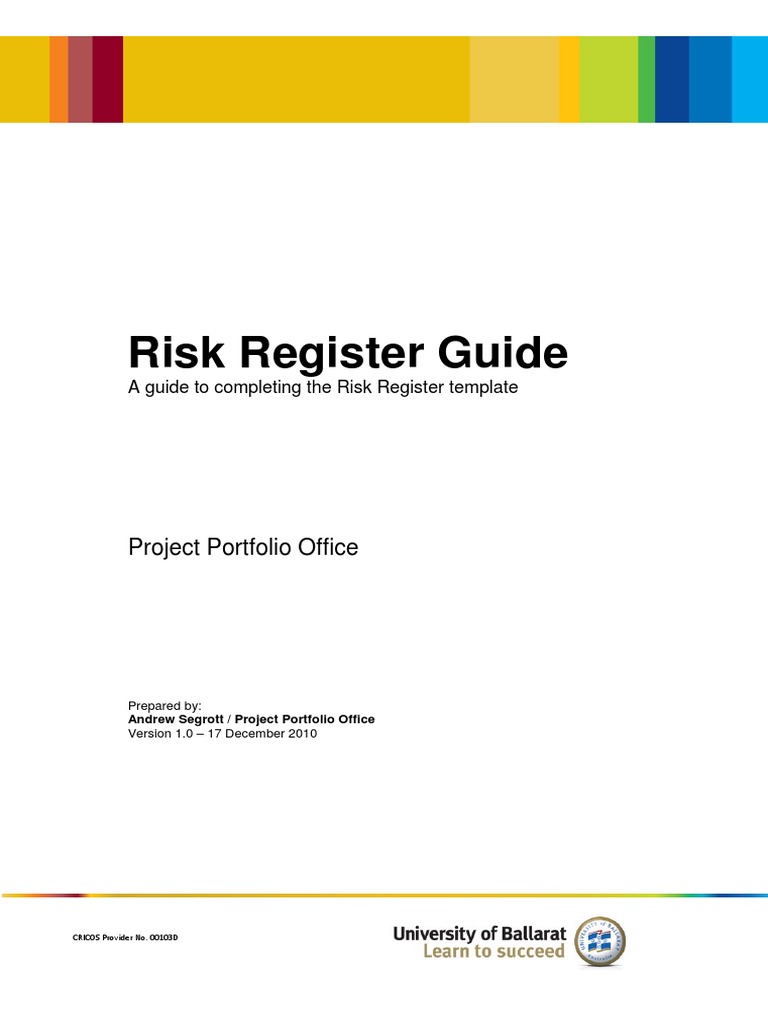 Risk Register Template Completion Guide | PDF
