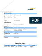 Transaction Status Transfer Information