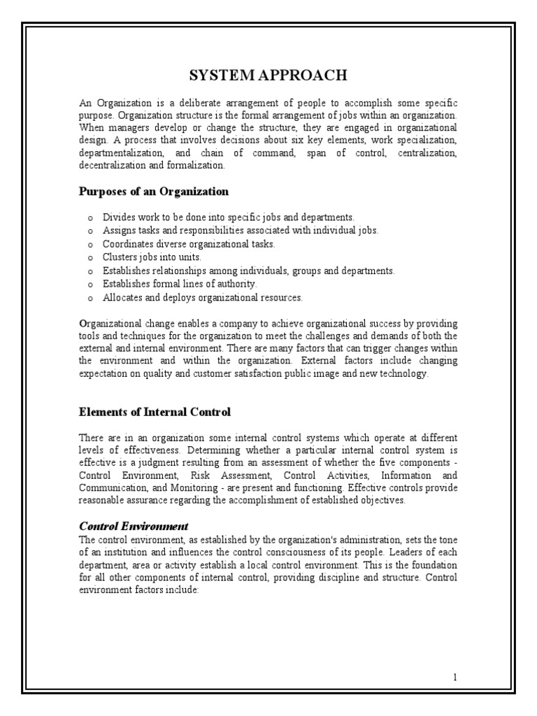 Understanding Organizational Structure and Control | PDF | Internal ...