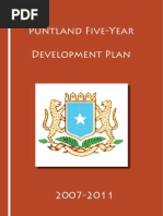 Download Puntland Five-Year Development Plan - 2007-2011 by Sahardiid Shire Samatar SN3095184 doc pdf
