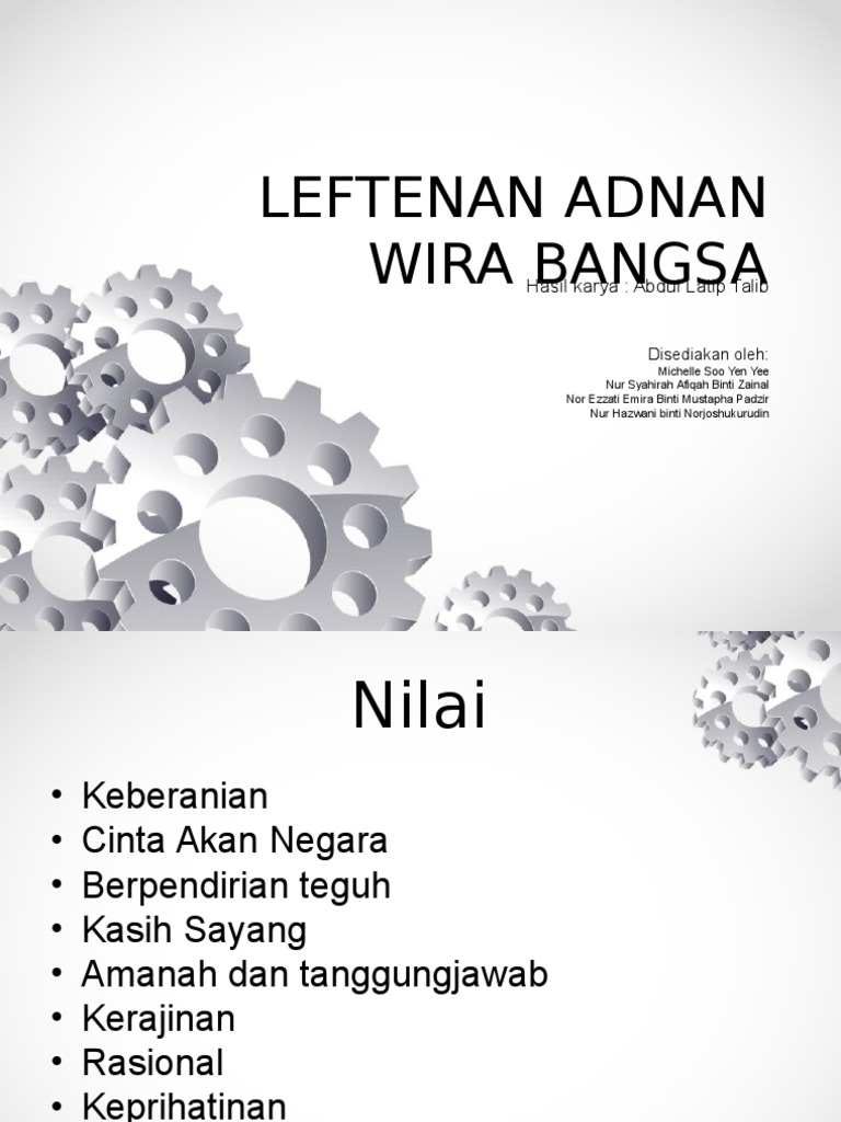 Nilai Dan Pengajaran Novel Leftenan Adnan Pdf