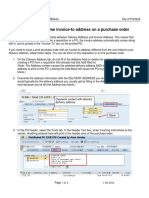 PO Printing A One Time Invoice Address