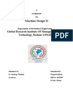 Machine Design II: Global Research Institute of Management and Technology, Radaur-135133