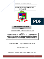 Informe de Corte de Obra - Marzo 2016