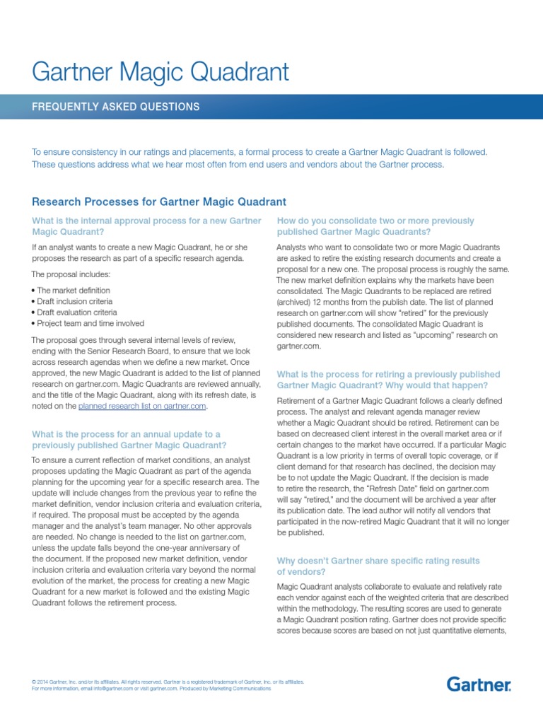 Gartner Magic Quadrant (HTTPWWW