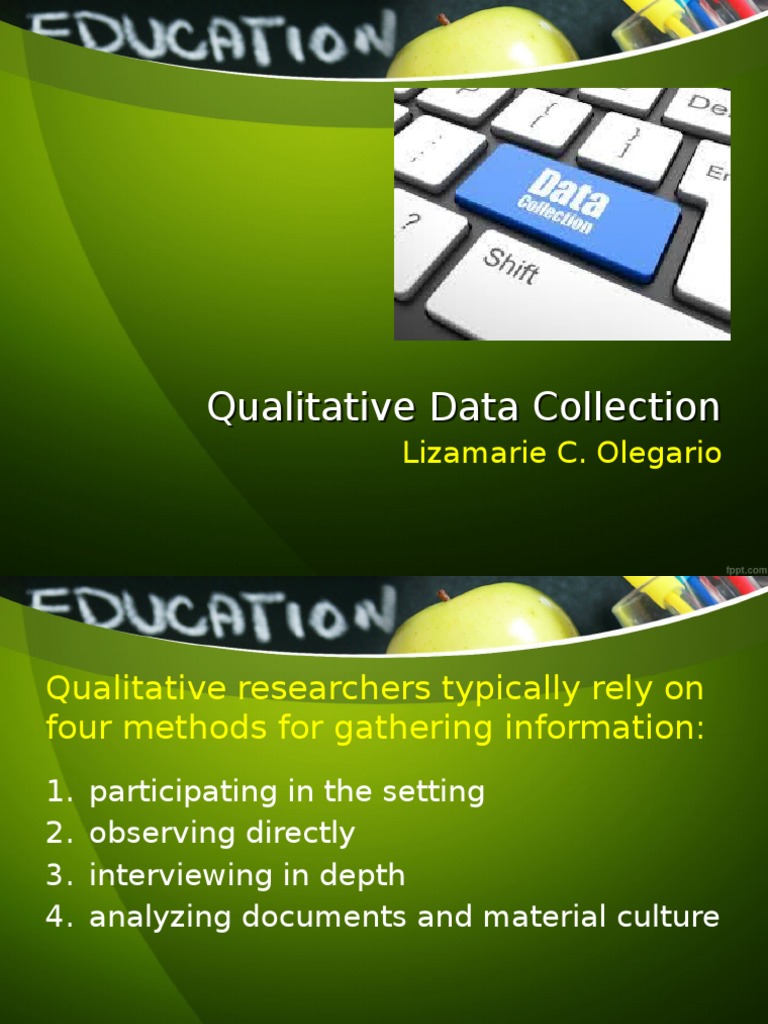 Methods of Data Collection PDF Nonverbal Communication Body Language