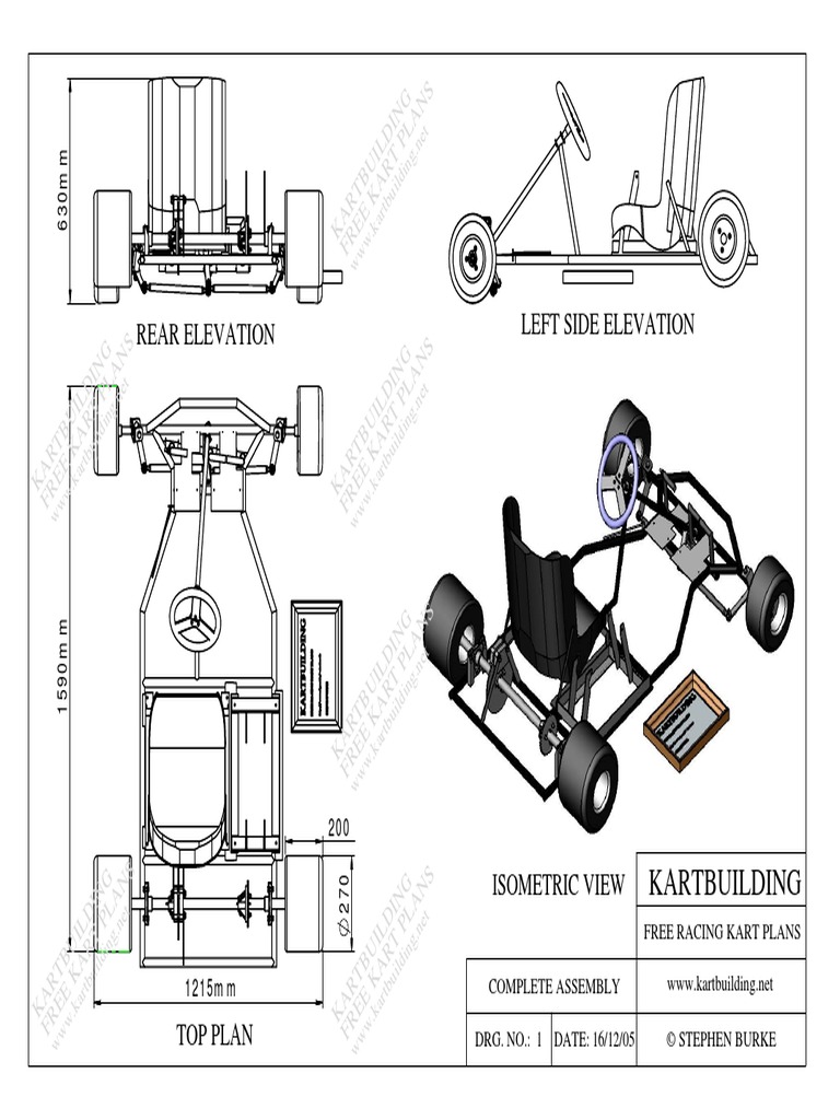 Planos completos chasis karting go kart | Ocio | Automovilismo