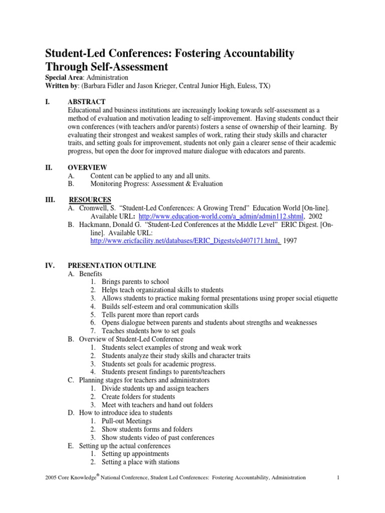 Self-assessment example image