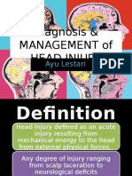 Diagnosis and Management of Head Injury: A Concise Guide