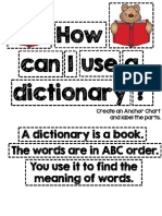 Dictionary Anchor Chart