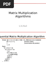 Matrix Multiplication Algorithms