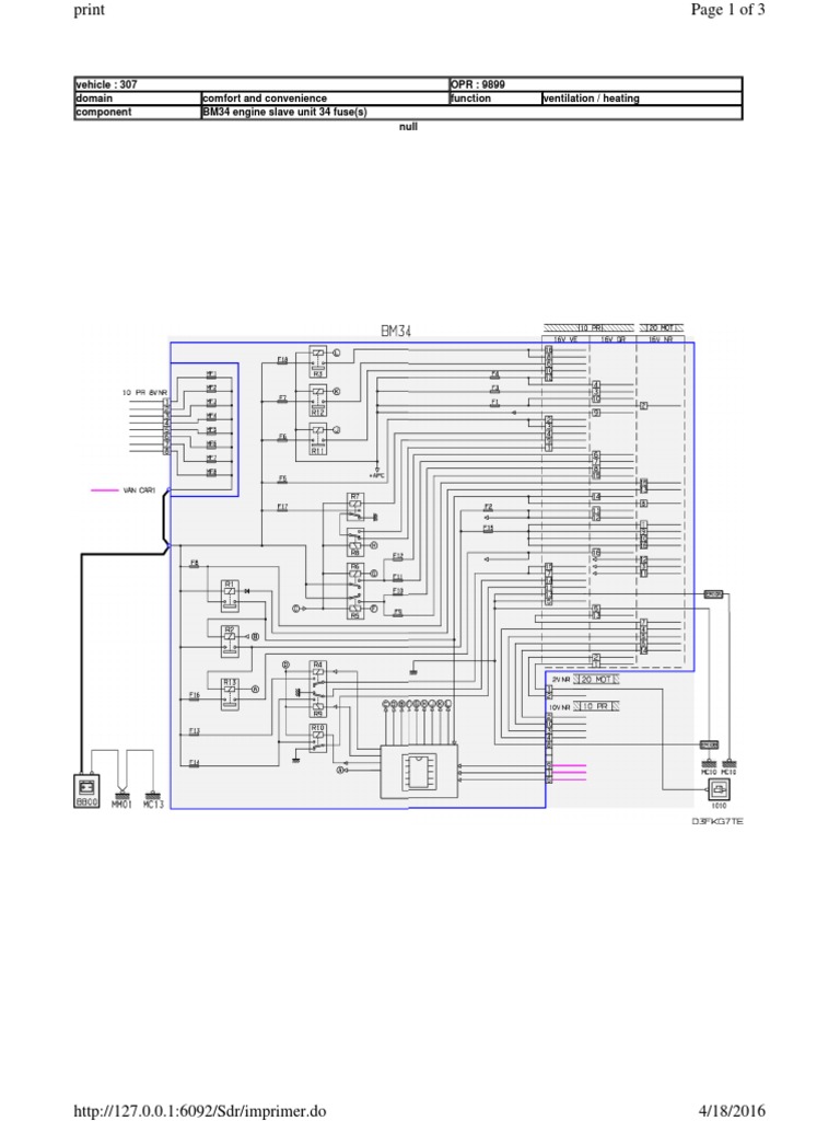 BM34 Wiring Diagram for Peugeot 307 | PDF | Front Wheel Drive Vehicles ...