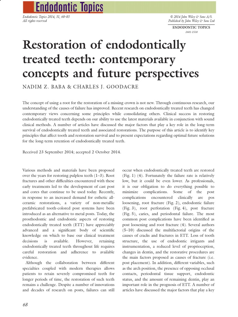 Endodontic Topics Volume 31 Issue 1 2014 (Doi 10.1111/etp.12066) Baba