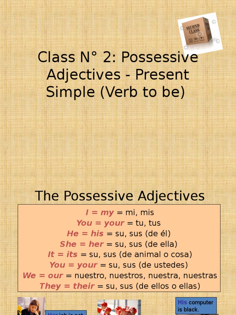 Possessive Adjectives - Verb to be  Verb  Linguistic 