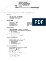 Resume and Reference Page 2016 For Accounting Students